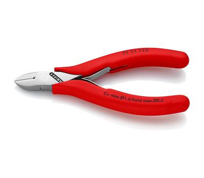 Бокорезы KNIPEX KN-7711115 для электроники, округлая головка 115 мм