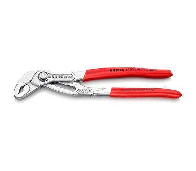 Клещи переставные KNIPEX COBRA® зев 50 мм, длина 250 мм, хром, обливные ручки