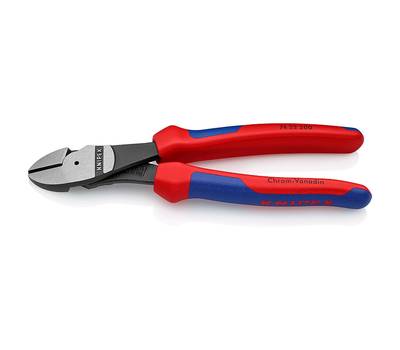 Бокорезы KNIPEX особо мощные, губки 12°, 200 мм, фосфатированные, 2-комп ручки