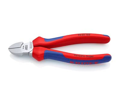 Бокорезы KNIPEX 160 мм, хром, 2-комп ручки