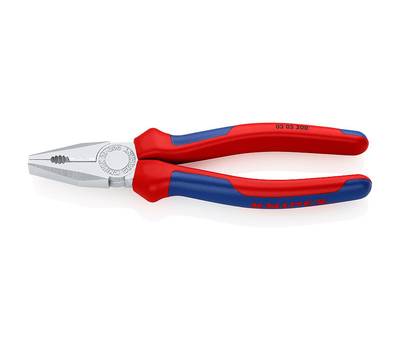 Плоскогубцы KNIPEX комбинированные, 200 мм, хром, 2-комп ручки, SB