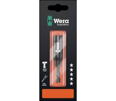 Держатель для бит WERA 897/4 IMP R Impaktor SB ударный, хвостовик шестигранный 1/4" E6.3, с кольцевы