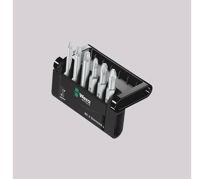 Набор бит WERA Bit-Check 6 Universal 2 торсионных, 6 пр., 1/4" E6.3 PH 1/2, PZ 1/2, TX 15/20/25