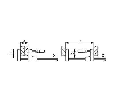 Струбцина BESSEY UK16 UniKlamp корпусная лёгкая 160/80, усилие: 1.5 кН