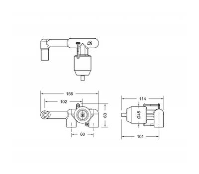 Скрытая часть смесителя Bravat D968K-ENG