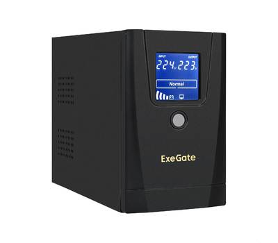 Источник бесперебойного питания EXEGATE Power Smart ULB-650.LCD.AVR.1SH.2C13 <650VA/360W, LCD, AVR,1