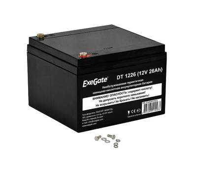 Батарея аккумуляторная EXEGATE DT 1226 (12V 26Ah, под болт М5)