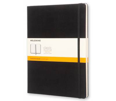 Блокнот письменный MOLESKINE CLASSIC QP090 XLarge 190х250мм 192стр. линейка твердая обложка черный