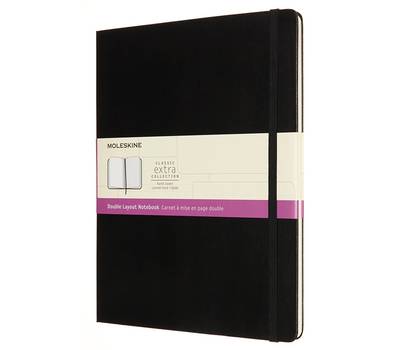 Блокнот письменный MOLESKINE CLASSIC DOUBLE NB413HBK XLarge 190х250мм 192стр. линейка/нелинованный т