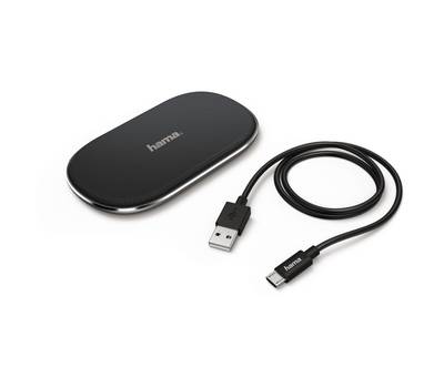Зарядное устройство для планшетов HAMA FC-10 FABRIC 2A универсальное кабель microUSB черный/серебрис