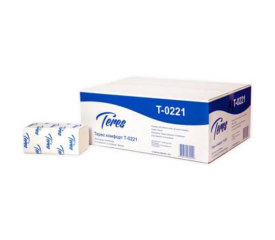 Полотенца бумажные ТЕРЕС Comfort Eco 2-хслойная 200лист. белый (упак.:20шт) (Т-0221)