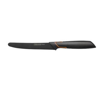 Нож кухонный FISKARS Edge (1003092) стальной универсальный для томатов лезв.130мм серрейт. заточка ч