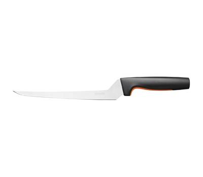 Нож кухонный FISKARS Functional Form 1057540 стальной филейный лезв.216мм прямая заточка черный/оран