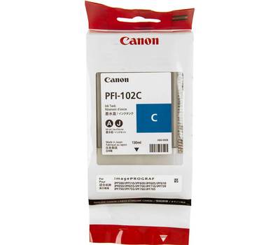 Картридж CANON струйный PFI-102C-0896B001 голубой (130мл) для iPF510/605/610/650/655/750/760/765