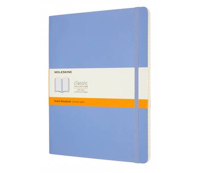 Блокнот карманный MOLESKINE QP621B42 XLarge 190х250мм 192стр. линейка мягкая обложка голубая гортенз