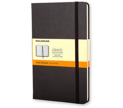 Блокнот карманный MOLESKINE MM710 Pocket 90x140мм 192стр. линейка твердая обложка черный.