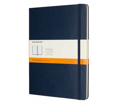 Блокнот карманный MOLESKINE QP090B20 XLarge 190х250мм 192стр. линейка твердая обложка синий.