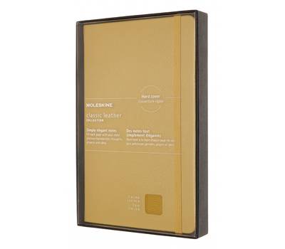 Блокнот карманный MOLESKINE LCLH31HM17BOX Large 130х210мм натур. кожа 176стр. линейка твердая обложк