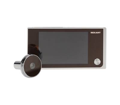 Глазок REXANT Видео дверной (DV-114) с цветным LCD-дисплеем 3.5", широкий угол обзора 120°