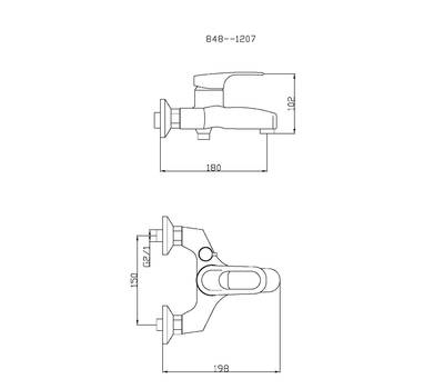 Смеситель для ванны TSARSBERG TSB-848-1207