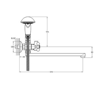 Смеситель для ванны G.lauf QTZ7-A827