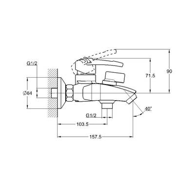 Смеситель для ванны G.lauf LWF3-A113