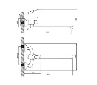 Смеситель универсальный Diadonna D80-222111