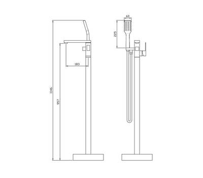 Смеситель для ванны Diadonna D80-336104