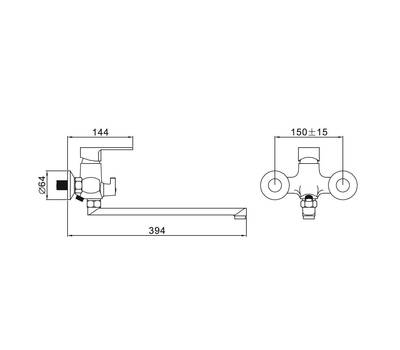 Смеситель для ванны Эверест B22-02720