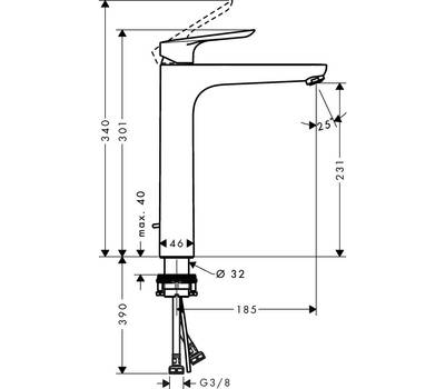 Смеситель для умывальника Hansgrohe 71162000