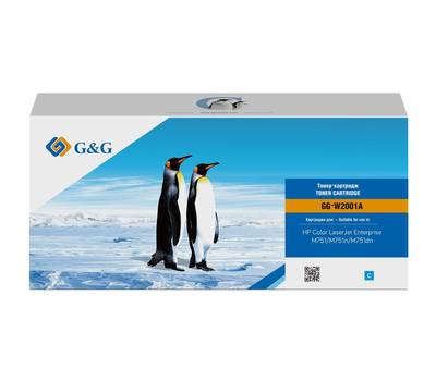 Картридж лазерный G&G GG-W2001A голубой (6000стр.) для Color LaserJet Enterprise M751dn