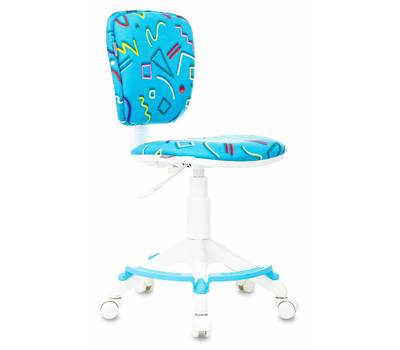 Офисное кресло БЮРОКРАТ CH-W204/F голубой Sticks 06 крестов. пластик подст.для ног пластик белый
