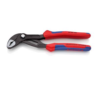 Клещи переставные KNIPEX COBRA® зев 42 мм, длина 180 мм, фосфатированные, 2-комп ручки