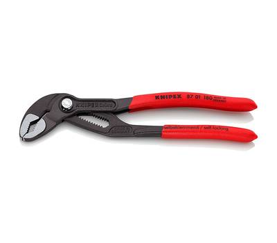 Клещи переставные KNIPEX COBRA® зев 42 мм, длина 180 мм, фосфатированные, обливные ручки, SB