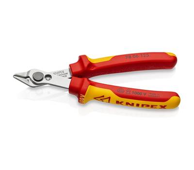 Бокорезы KNIPEX Electronic Super Knips® прецизионные VDE, нерж., 125 мм, 2-комп диэлектрические ручк