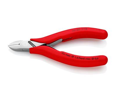 Бокорезы KNIPEX для электроники, округлая головка, 115 мм, обливные ручки