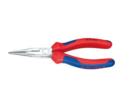 Длинногубцы KNIPEX с режущими кромками, 140 мм, хром, 2-комп ручки