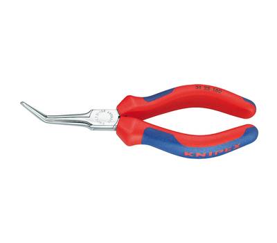 Длинногубцы KNIPEX острые плоские гладкие губки 55 мм 45°, длина 160 мм, хром, 2-комп ручки