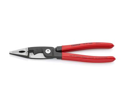 Клещи KNIPEX электромонтажные, 6-в-1, 200 мм, фосфатированные, обливные ручки, SB