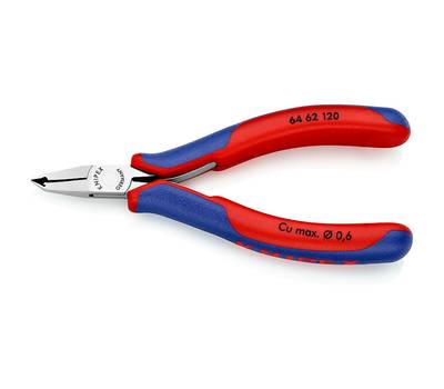 Кусачки торцевые KNIPEX для электроники, маленькая фаска, узкие губки 65°, 120 мм, 2-комп ручки