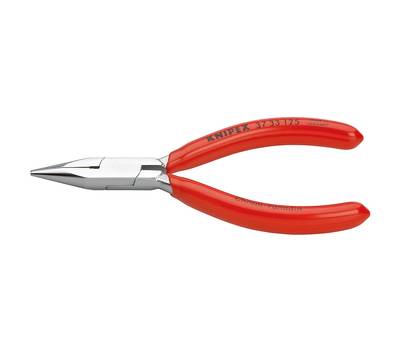 Плоскогубцы KNIPEX захватные прецизионные, плоскокруглые губки, 125 мм, хром, обливные ручки