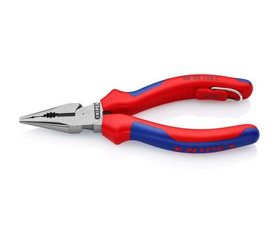 Плоскогубцы KNIPEX остроконечные с удлин. губками, 145 мм, фосф., 2-комп ручки, проушина