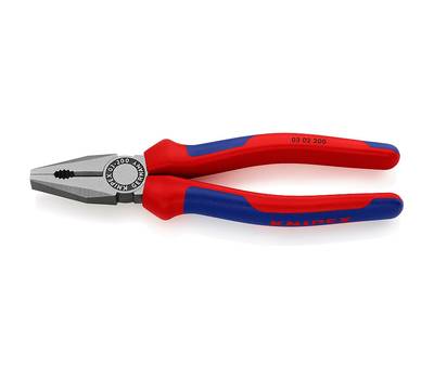 Плоскогубцы KNIPEX комбинированные, 200 мм, фосфатированные, 2-комп ручки, SB