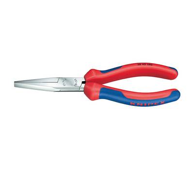 Плоскогубцы KNIPEX механика, плоские широкие губки, 200 мм, хром, 2-комп ручки