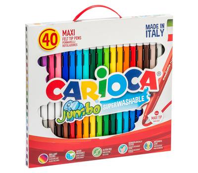 Фломастеры CARIOCA 41257 Jumbo смываемые 36цв.