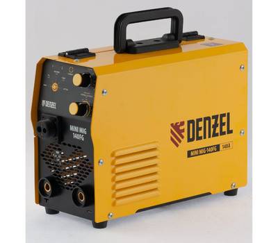 Аппарат сварочный инверторный DENZEL полуавтомат Mini MIG-140FG, 140 А, ПВ 60%// Denzel