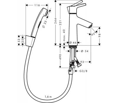 Смеситель для умывальника Hansgrohe 72 290 000