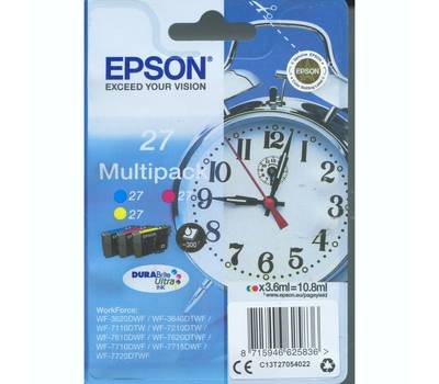 Картридж EPSON C137054020/4022 Multipack 3-colour 27 DURABrite Ultra Ink for WF7110/7610/7620 (cons 
