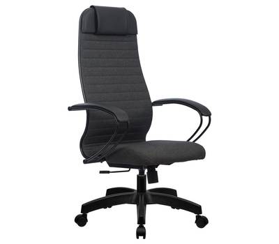 Офисное кресло МЕТТА К-27, пластик, ткань, сиденье и спинка мягкие, серое