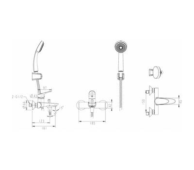 Смеситель для душа Bravat F4898C-SET